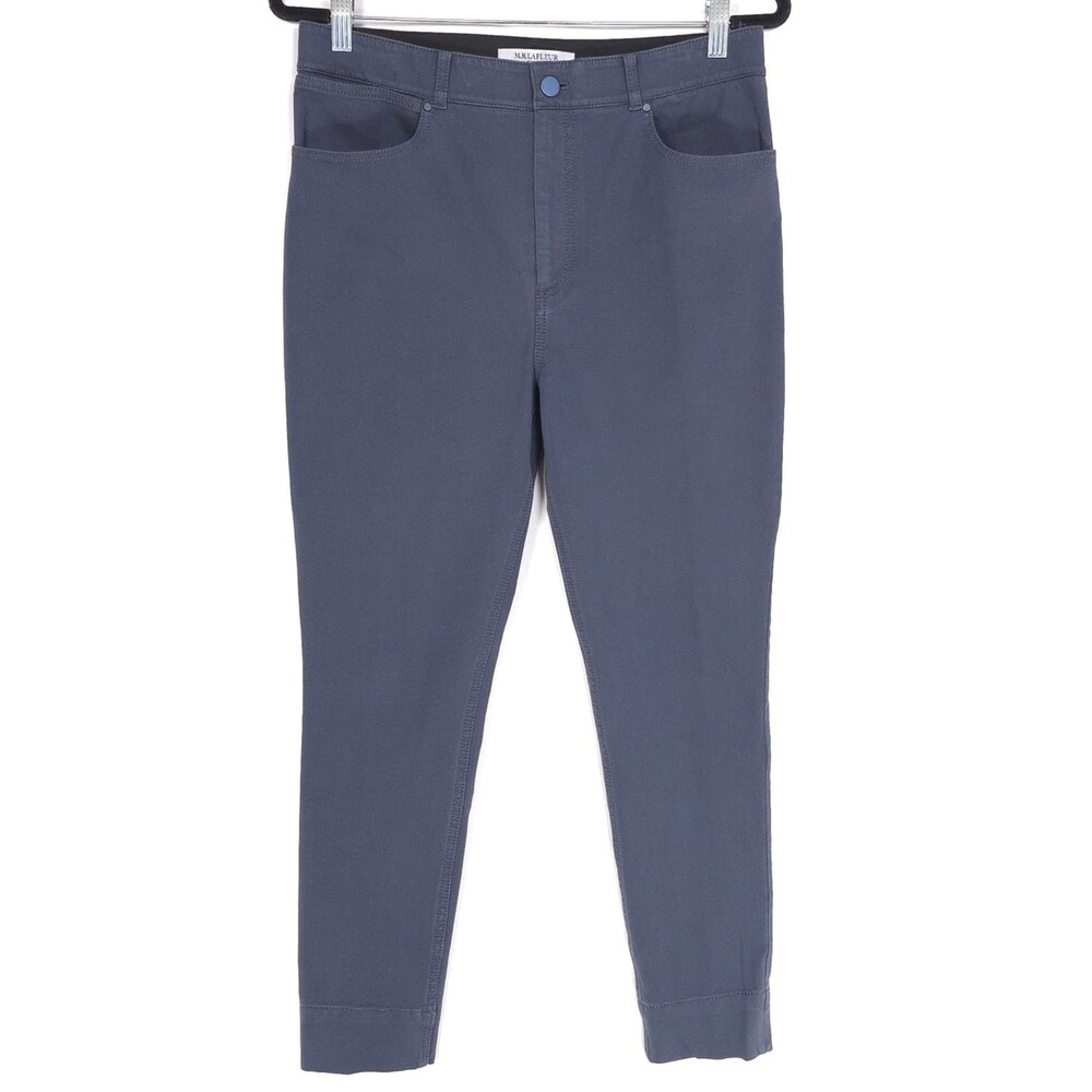 M.M.LAFLEUR New York‎ Blue Slim Ankle Pants Cotton Stretch 10 Workwear